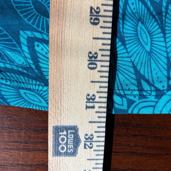 LASCANA Beachy Boho Chic Teal Blue Mandala Print Shoulder Tie Sundress Size 12 - Picture 11 of 12